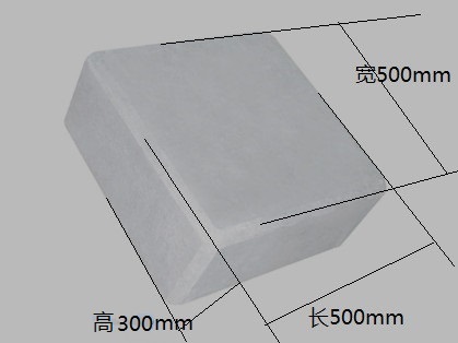 長尾500mm,寬為500mm,高位300mm的薄壁方箱